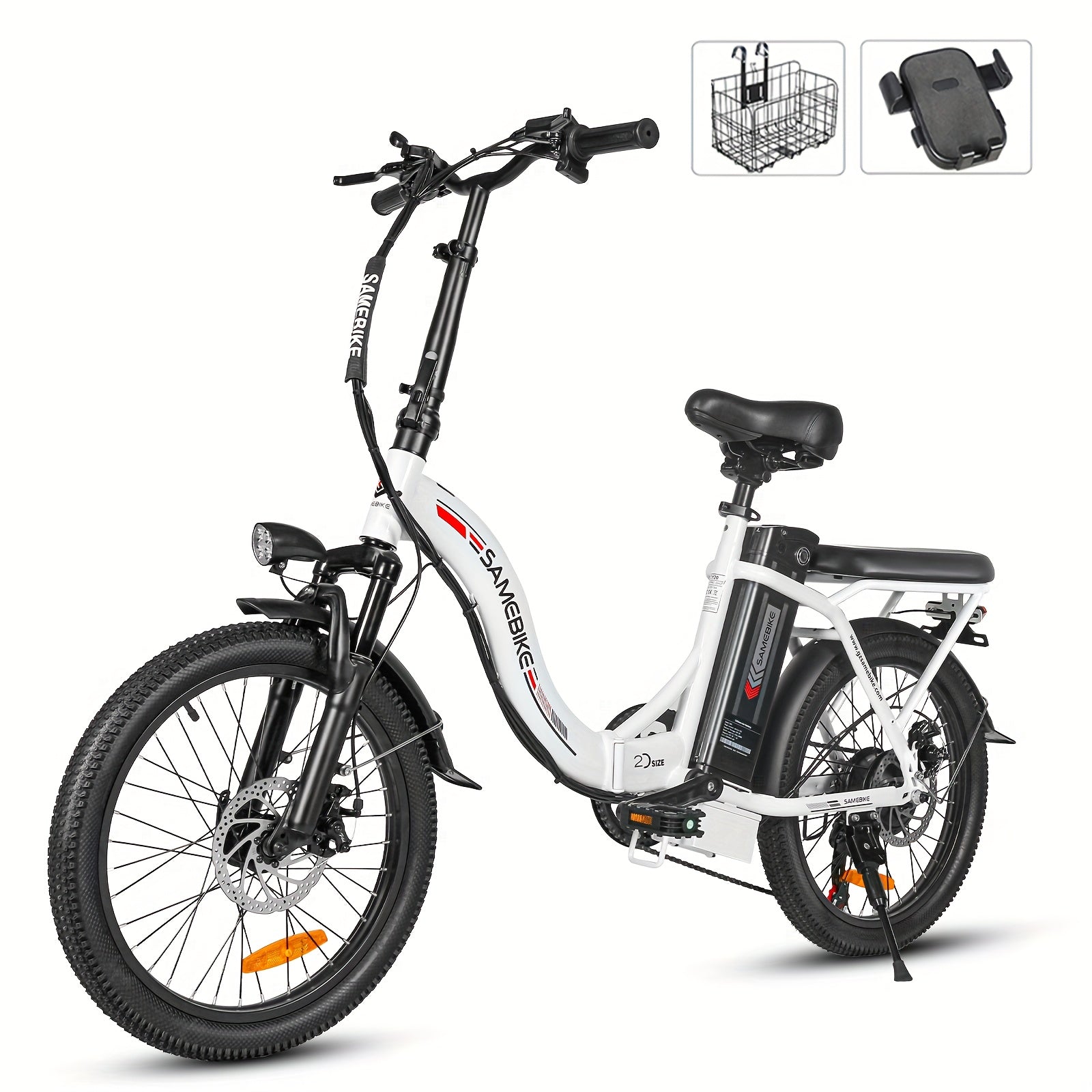 350W成人电动自行车，36V 13A电动山地车，7速全避震通勤电动自行车，最大续航40英里，双刹车系统电动自行车，沙滩山地越野，20英寸全地形轮胎成人电动自行车