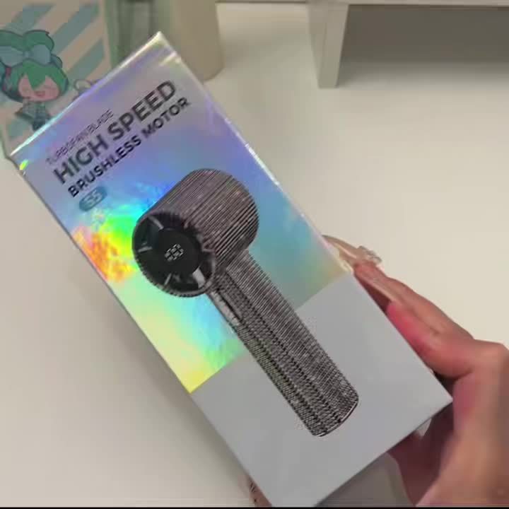Diamond Style Handheld Mini Fan, Exquisite Design Long Lasting Battery Life
