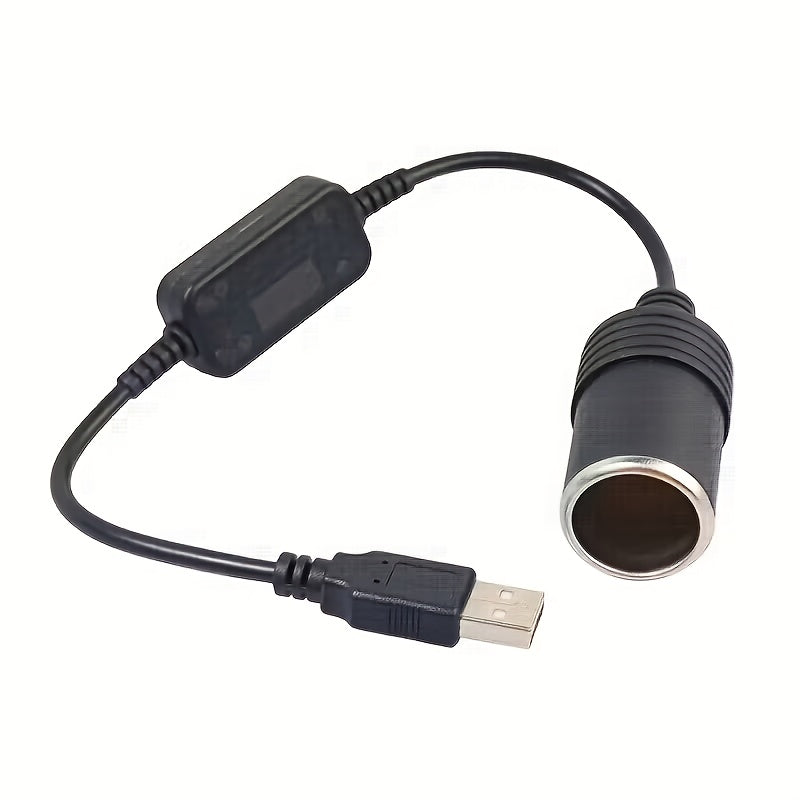 5V to 12V Car Dash Cam Power Cable, 1.2m/1.8ft Heavy Duty Braided USB-C Hub & Power Bank, for Parking Monitoring & Vehicle Security, Battery-Free, Compact Design, High-Quality Connector
