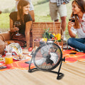 VEVOR 12 Inch Cordless Fan, Portable Quiet Personal Fan for Home Office, 360° Manual Rotatable Head, Stepless Speed Adjustable High-Speed Wireless Fan, Heavy Duty Metal Industrial Standing Fan