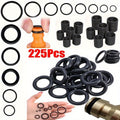 225-Piece Waterproof Rubber O-Ring Kit (Flat Washers) – Heavy-Duty Multi-Size Leak-Proof Sealing Gaskets for Home Repair, Plumbing, Automotive & Mechanical Applications – Durable & Economical Bulk Pack