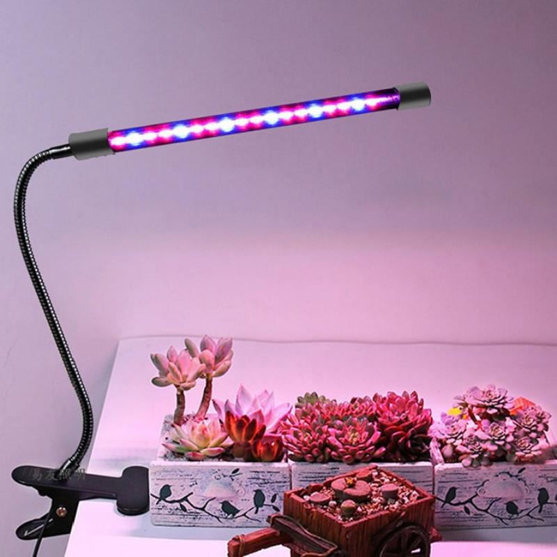 2-Head Full Spectrum LED Grow Light, USB Clip-On 5V Indoor Greenhouse Grow Lamp, Dimmable 3/9/12H Timer, Ideal for Seedlings Flowers Houseplants, Valentine's Day Gift