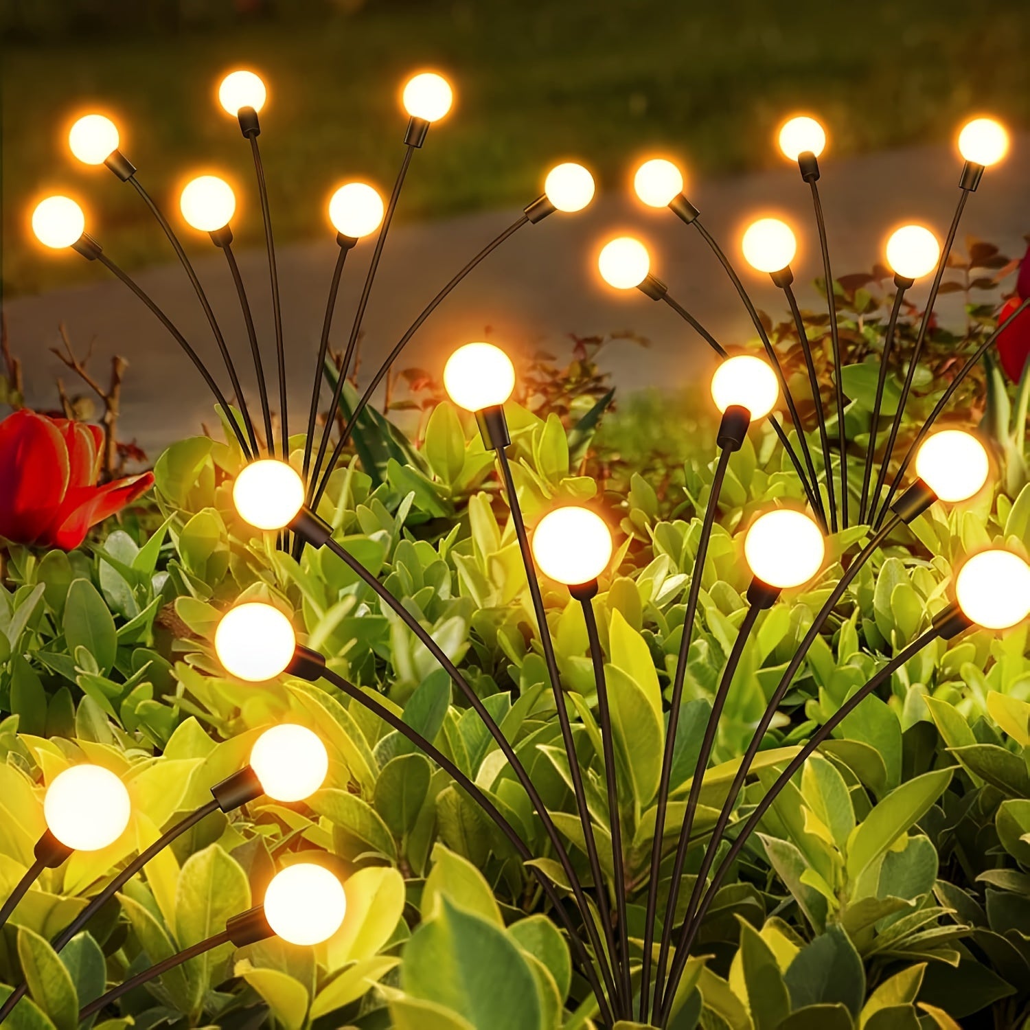 6 Pack Smart Solar Firefly LED Light for Outdoor Decoration, Equipped with Smart Sensor, Perfect for Garden, Patio, Walkway and Party Events