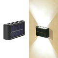 6 LED Solar Wall Light / Solar Wall Light, Outdoor Anti-Glare Light, Solar Outdoor Wall Washer Light, Double-Head Wall Light, Solar Charging, Semi-Flush Mount Installation, Soft Light Anti-Glare, Warm White / White Light Optional