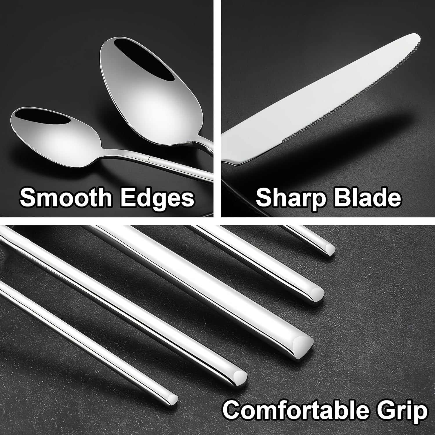 30-Piece Silver Flatware Set for 6, Premium Stainless Steel & Mirror Polished Cutlery Set – Includes Forks, Knives, Spoons – Perfect for Home, Kitchen, Restaurant – Durable, Corrosion Resistant, Dishwasher Safe
