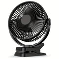 10000mAh Large Size Portable Desktop Fan, 5 Speed Levels, LED Digital Display for Power & Gear, 360° Adjustable Air Angle, USB Rechargeable Long Lasting Battery Fan for Office Camping Party Travel