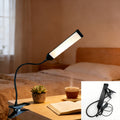 1pc LED metal hose stand desk lamp, USB bendable metal table reading light, night light, three-color adjustable, 360-degree freely bendable, fill light clip lamp, for manicure, office, drawing lighting, home lighting fixture