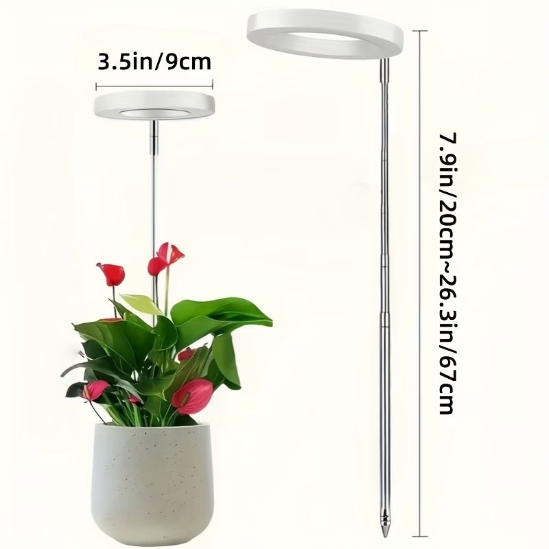 1-Pack High Quality LED Plant Grow Light, Adjustable Full Spectrum USB Powered Grow Lamp for Small Indoor Potted Plants, Foliage Plants & Home Use