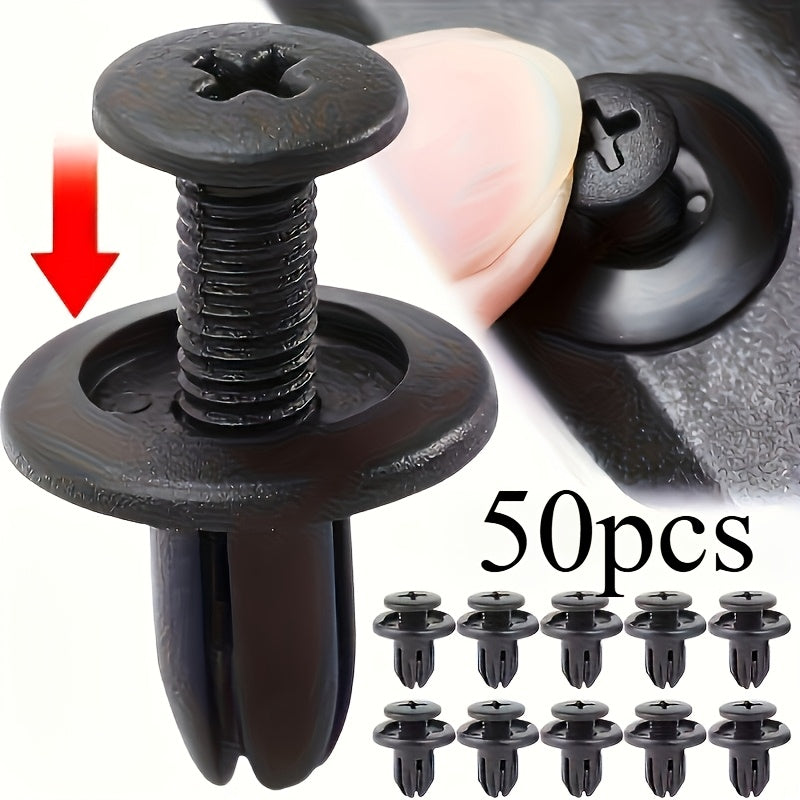 Automotive Fastener Clips – Fender Rivet Retainers, Bumper Trim Accessories, Durable Plastic Push-Type Expansion Rivets. Compatible with Ford Focus, Kia, Nissan, Big Ben & Most Vehicles, Auto Repair Parts