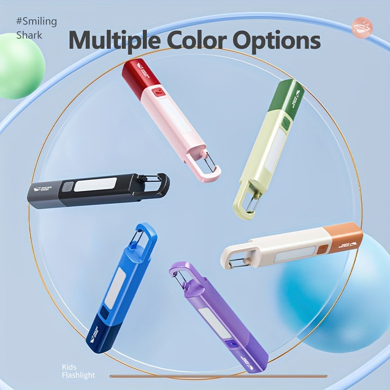 1 Unit of The SMILINGSHARK SD1023 Portable LED Flashlight, Featuring a Super Bright Handheld Zoomable Design, USB Rechargeable Capability, Colorful Appearance, a Hook Lock Feature, And Functions As a Power Bank
