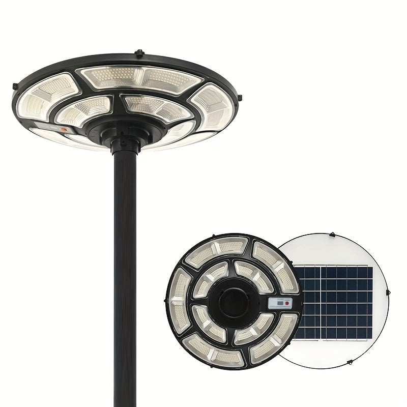 Super Bright UFO Street Light, 16.5-Inch Large Round Solar LED Light with Remote Control and PIR Motion Sensor, Perfect for Garden, Park, Courtyard and Road – 692 LED Beads