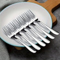 Stainless Steel Dinner Forks, Silver, 6-Piece Set – For Kitchen / Dining Room / Restaurant – Food Safe