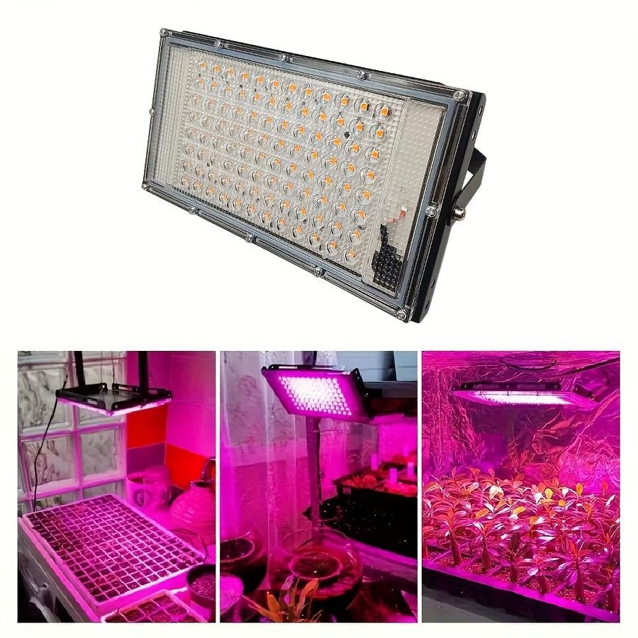 Full Spectrum Plant Grow Light with Interface, Supplemental Lighting for Vegetables, Succulents, Flowers, Fruits and Various Plants, Provides Complete Growth Illumination Coverage