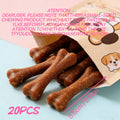 20pcs牛肉味狗狗磨牙棒-狗狗喜欢的磨牙棒，狗狗咀嚼玩具，狗狗洁牙棒，狗狗洁齿棒，狗狗解压玩具适用于所有狗狗，小牙齿健康咀嚼玩具，缓解压力无毒安全聚乙烯材料