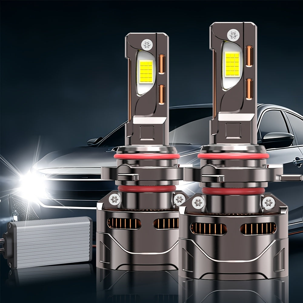 2PCS LED Car Headlights / Universal Fit, Compatible with H11/H4/H1/H7, 9005/9006/9012 - 58000LM, 7500K Cool White Light, Super Bright Chips, Plug-and-Play System, Built-in & External Driver, No Battery Included