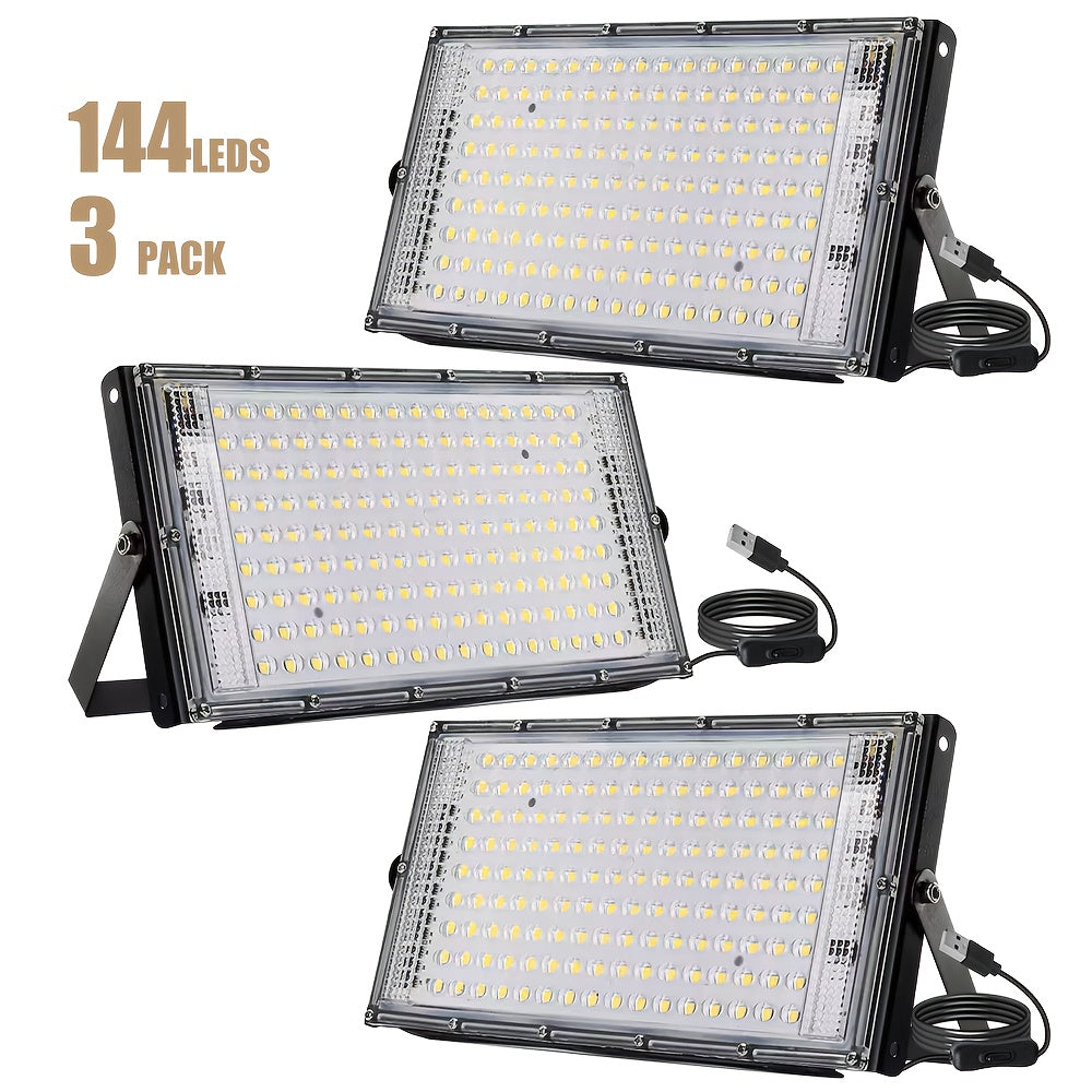 5V USB LED Light with 50/96/144 LED Beads, 6000K Pure White Light, USB Plug Easy Connection, 59.06 Inch Power Cord with On/Off Switch, Ideal for Garage Warehouse Indoor Construction Site Lighting