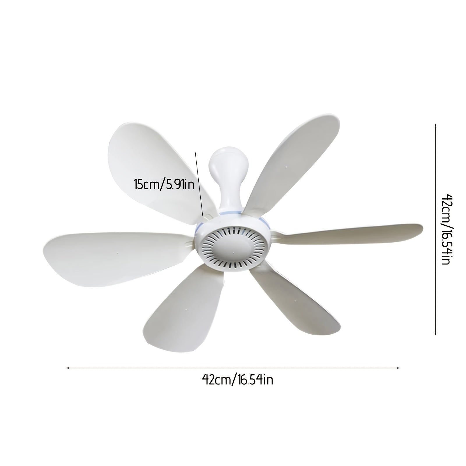 SENBOWE Silent Ceiling Fan - Ultra-Quiet Portable USB-Powered Hanging Fan with Sturdy Hook, Ideal for Camping, Dorm, Office, Bedroom - No Remote Needed, USB Cooling Fan, Portable Fan, Camping Gear