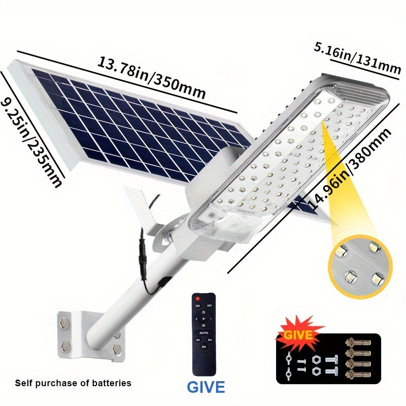 High Brightness Solar Street Light - Durable LED Lens Beads 6500K IP65 Waterproof Split-Type Solar Wall Light, Perfect for Garden, Garage, Commercial Lighting and Street Lighting