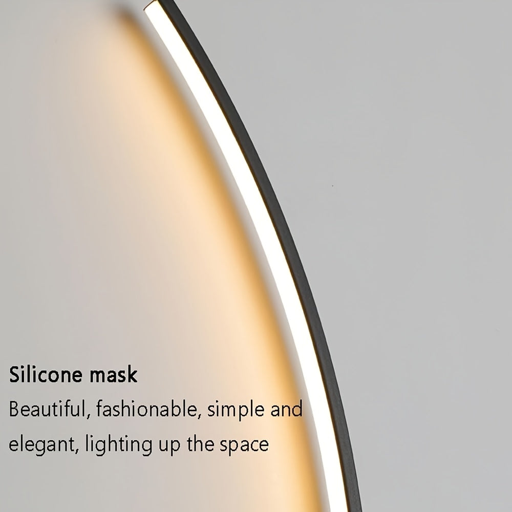 LED Metal Wall Light Bedside Indoor Decorative Curved Wall Sconce - 3 Color Temperatures, Modern Minimalist Linear Wall Light, Suitable for Bedroom, Hallway, Bedside, Living Room.