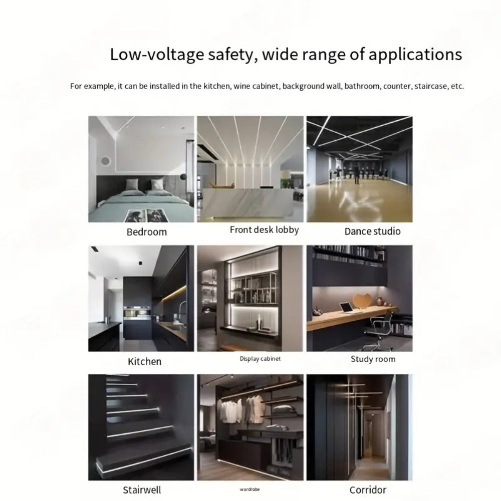 LQHZMYY 12V/24V LED燈條，3000K-6500K LED燈帶，櫥櫃下照明，樓梯，走廊，陽台，婚禮裝飾，室內樓梯照明，可裁剪且易於安裝