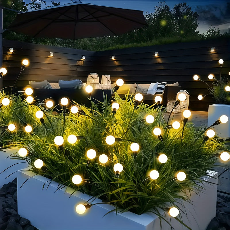 FACHOI 8/12 LED Solar Firefly Light, Outdoor Solar Lighting Fixture, Perfect for Garden Paths, Parks, Restaurant Decoration, Commercial Lighting, 8 Adjustable Modes, Halloween Decoration, Christmas Decoration