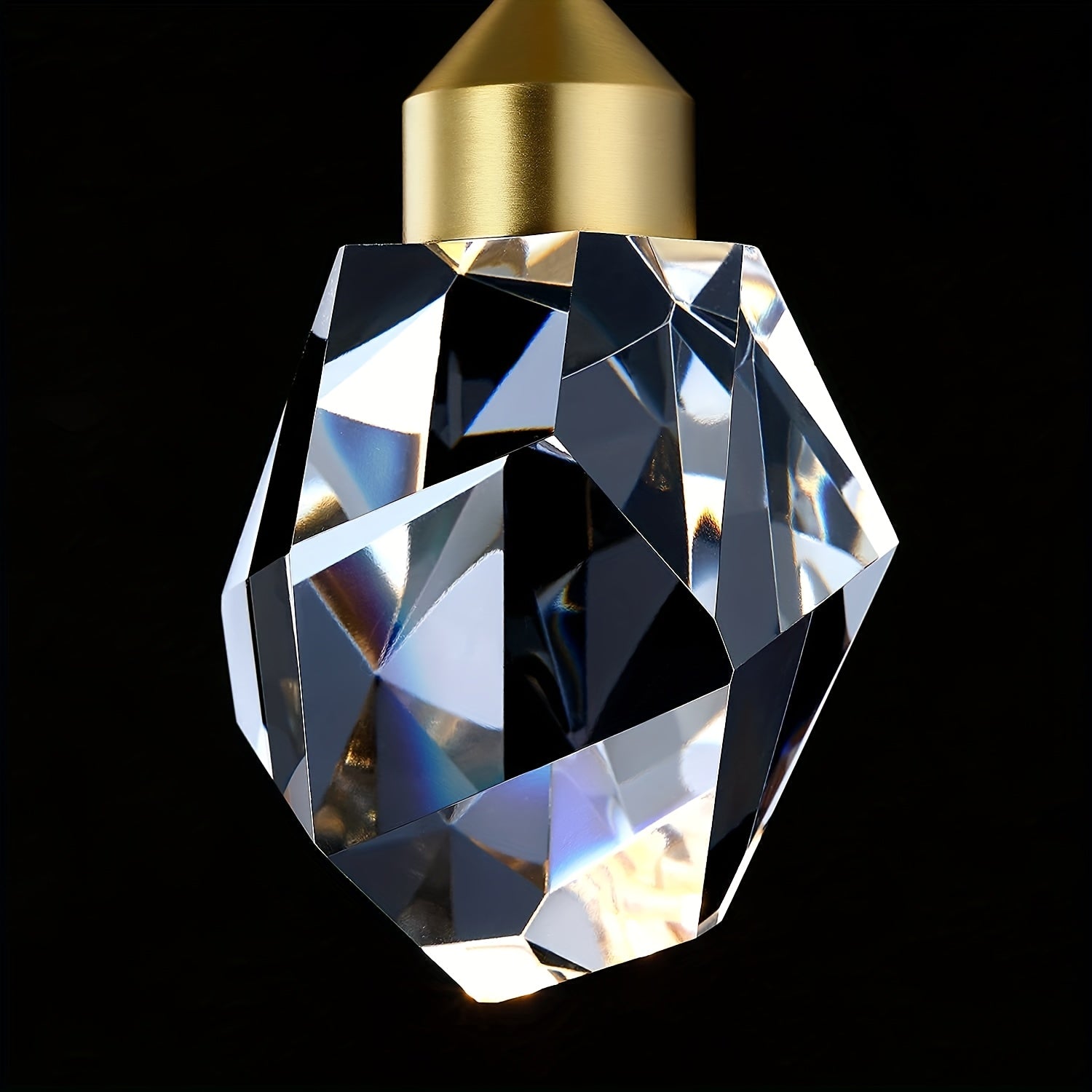 Gold crystal diamond pendant light, kitchen light fixture with lampshade, small hanging ceiling light, modern globe pendant light, suitable for living room, bedroom, bathroom, dining room, bar and home decoration
