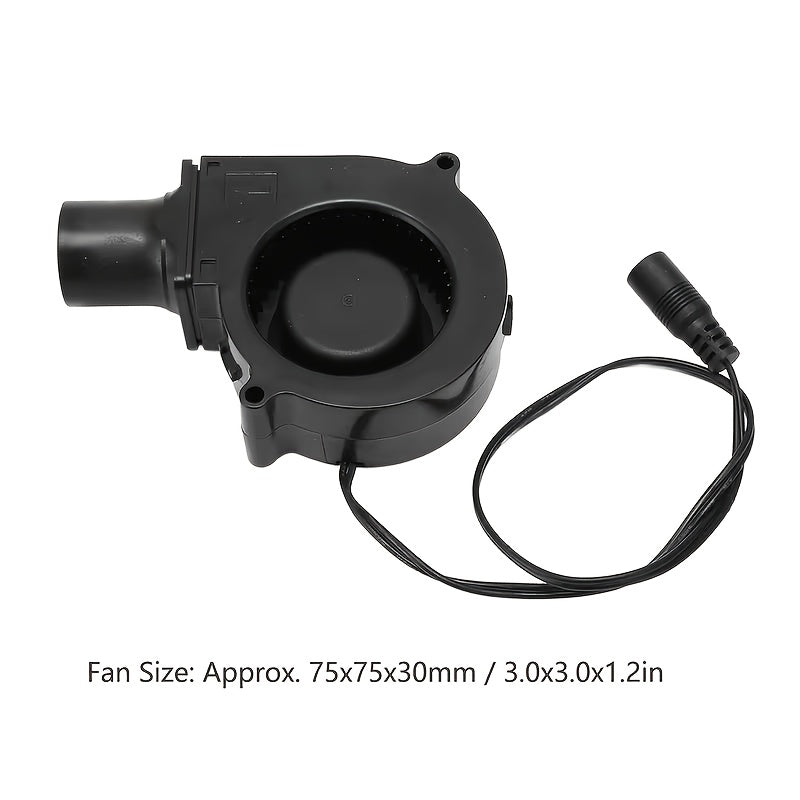 75x30mm Brushless DC Blower Fan, 4000RPM Adjustable Speed DIY Cooling Fan, Ball Bearing Blower for Computer and Other Electronic Devices