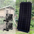 2 Fans Solar Powered, High-Speed Air Circulation Outdoor Solar Vent Exhaust Fan Kit, Waterproof Outdoor Solar Panel Fan, Suitable for Chicken Coop, Pet House, Window Greenhouse and Shed