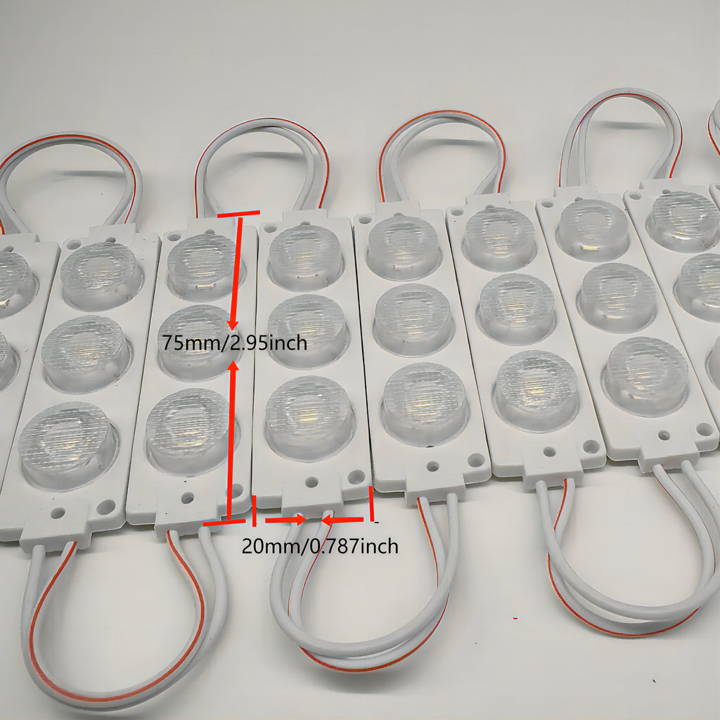 20 Pieces LED Module Light - Street & Area Lighting - Energy Saving LED Decorative Light, Perfect for Garden Parties, Hotels, Cafes, Catering, Event Hosting, Adhesive Tape Included - Versatile DC 12V Module Light