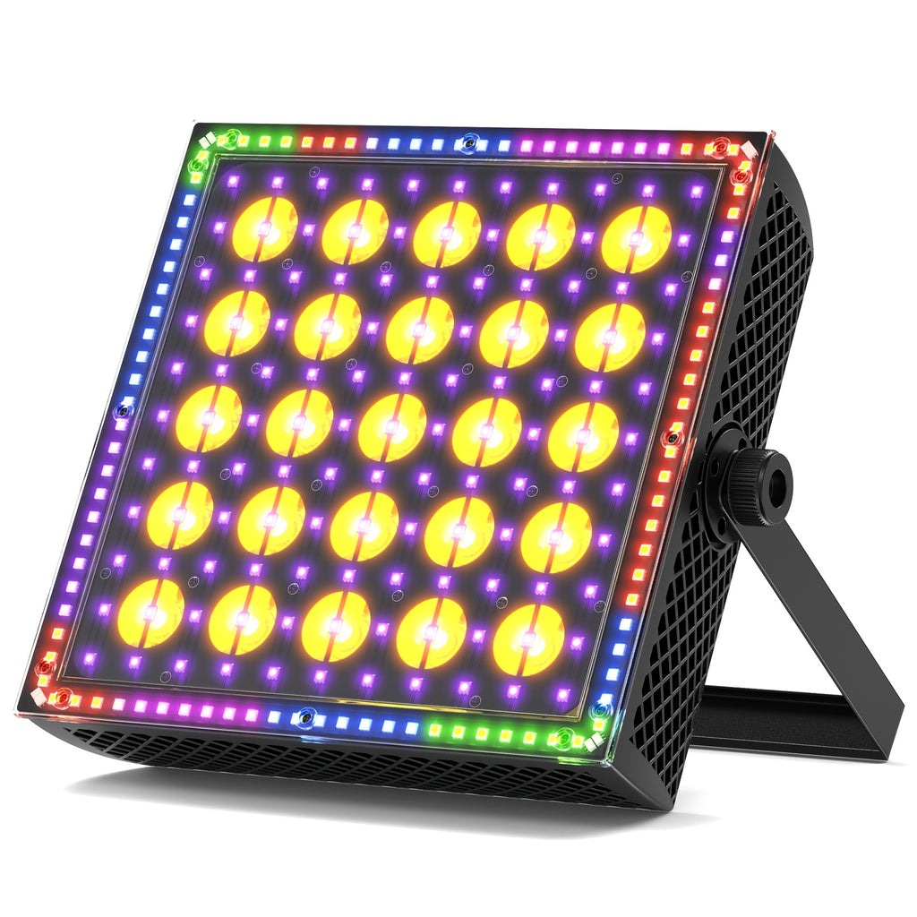 This 200W Gold LED Wall Washer Light is equipped with three automatic sound-activated modes and supports flexible DMX512 (15-channel) control, as well as automatic master/slave function. Perfect for stages, bars, and restaurants.