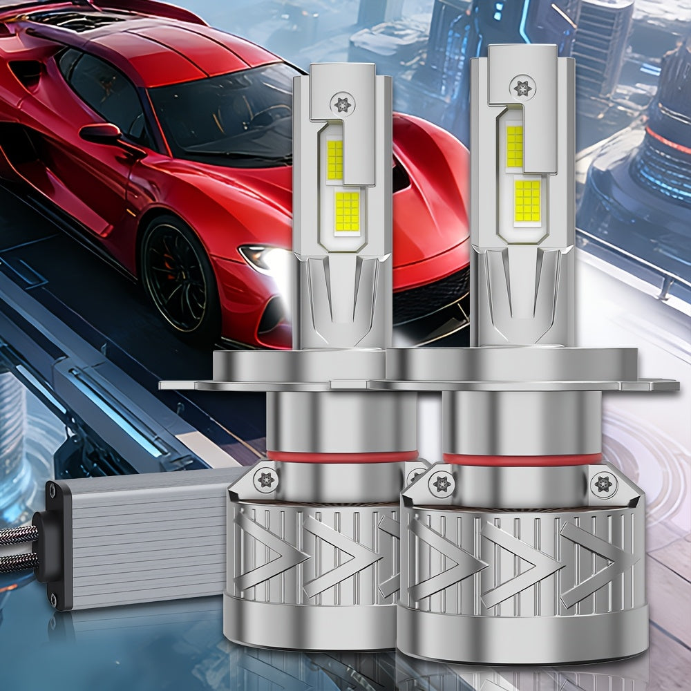 2PCS LED Headlight Kit, Compatible with H11/H7/H4/H1, 9005/9006/9012 - 56000LM, 6500K Cool White Fog Light, 300% Brightness Increase, 300W Power, Suitable for Various Environments and Car Models