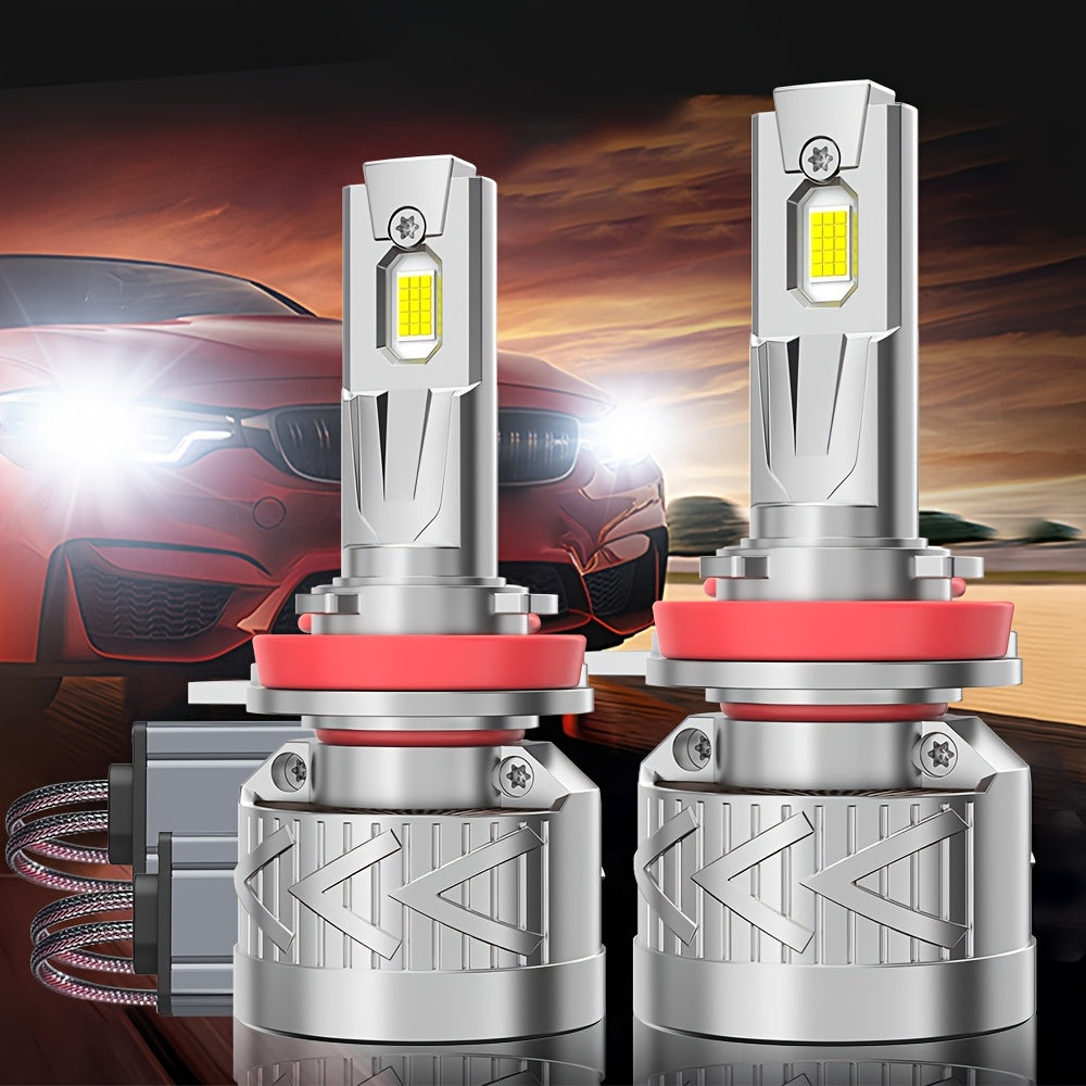 2-Pack H4 LED Headlight Bulbs, Compatible with H1, H4, H7, H11, 9005/HB3, 9006/HB4-O124 Sockets, High Power Design, CAN Bus Error-Free, High/Low Beam Dual Mode, 60,000 Lumens Brightness, 900% High Brightness