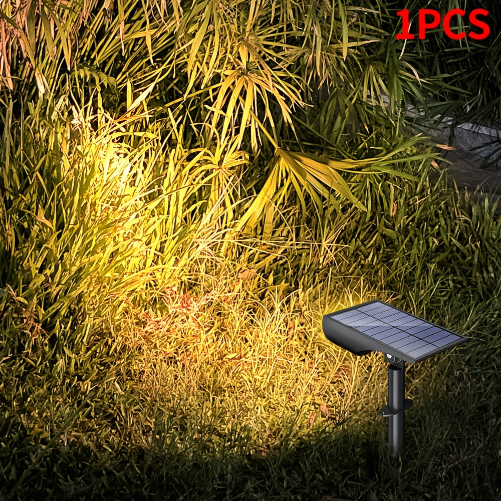 1-pack outdoor solar spotlight 9 LEDs landscape decoration courtyard lawn lamp solar tree light, 5 lighting modes without remote control