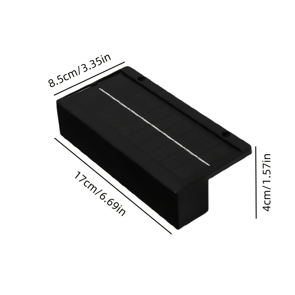 Modern Outdoor Solar Wall Washer Light, Fence Garden Courtyard Warm White LED Solar Light, Suitable for Home and Garden Walls