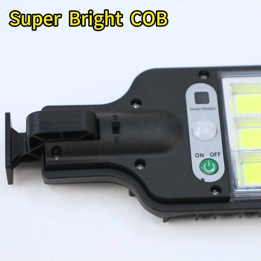 1 Piece 108/117COB Sensor Street Light, ABS Material, 28/60/72LED Ultra-High Power, Remote Control, 3 Functional Modes, Switchable Automatic Lighting in Darkness, High-Power Outdoor Recessed Mounting, Suitable for Roads