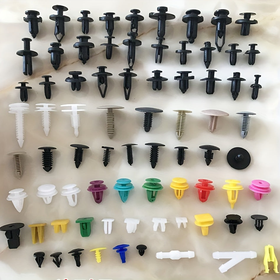 50/100/200-Piece/Set Durable Plastic Retainer Clips – For Car Fenders, Bumpers, Doors & Interiors – Push-Type Fasteners for Securely Fixing Panels and Liners