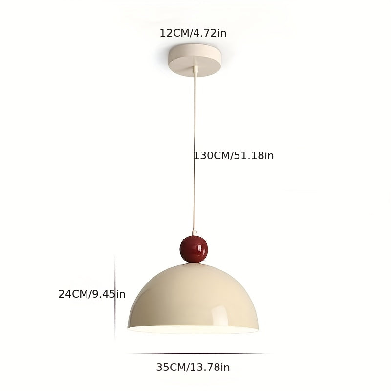 Modern minimalist multi-color semi-circular iron pendant light - suitable for living room, dining table, bar, beverage bar