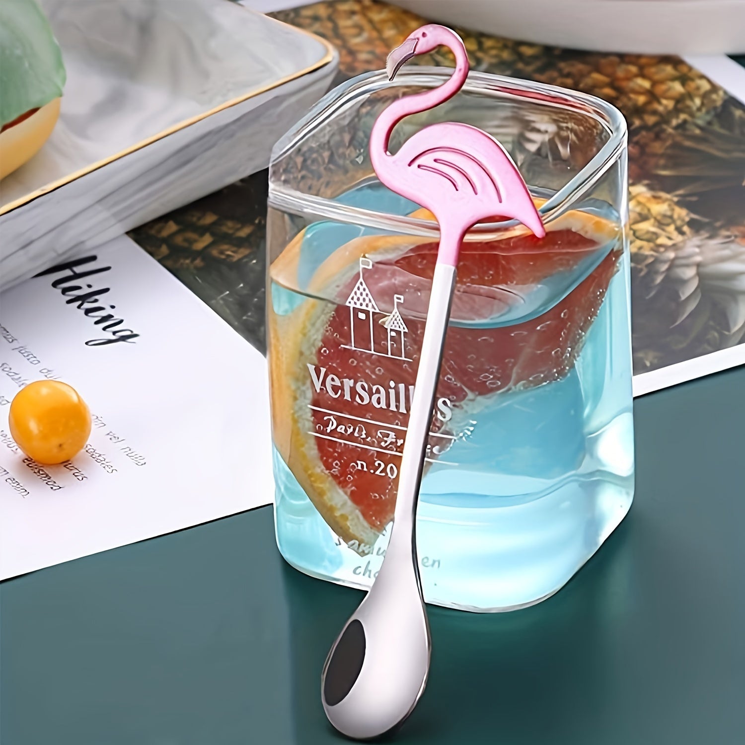 2 Flamingo Spoons, 5.1 Inches, Animal Spoon, Stainless Steel Dessert & Coffee Stirring Spoon, Tea Spoon, Tableware, Kitchen Accessory