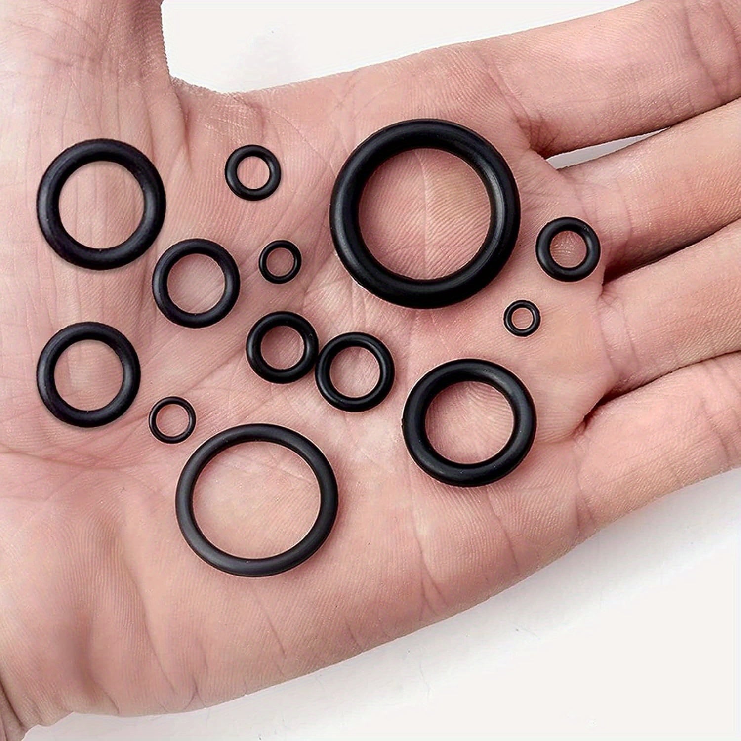 225-Piece O-Ring Assortment Set – Sealing Washers in 18 Sizes, Nitrile Rubber Round Gaskets, Elastic Oil-Resistant Seals for Professional Plumbing Repair