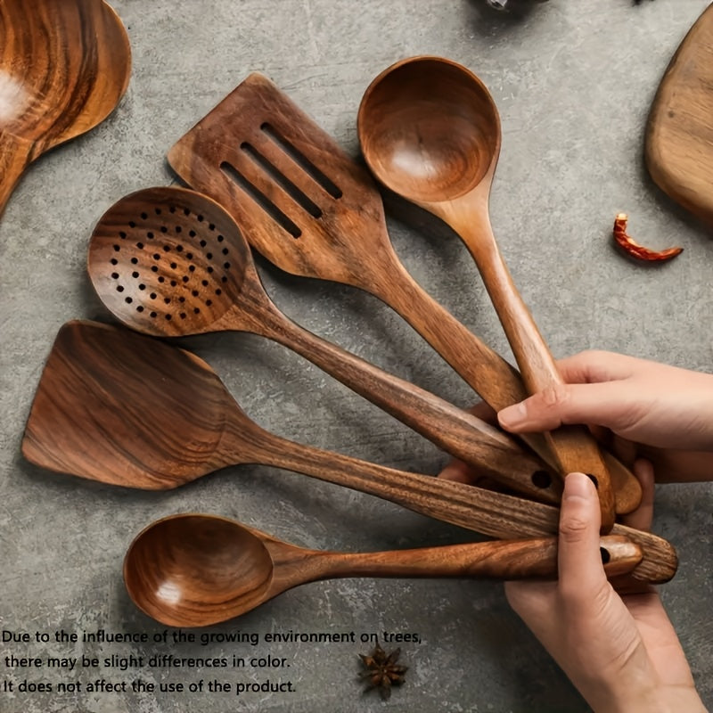 Wooden Spoon, Spatula, Soup Ladle – Wooden Kitchen Utensil Set, Wood Spoon Set