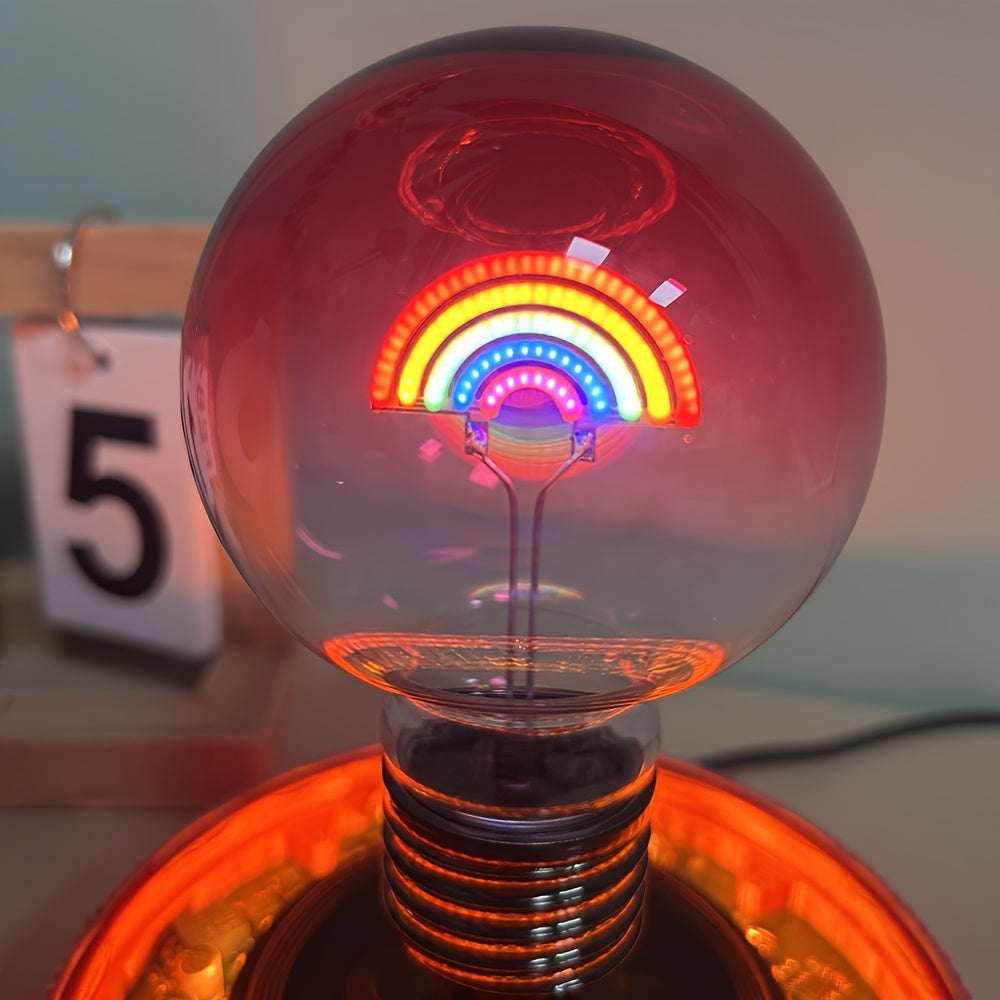 Rainbow magnetic levitation bulb, with full-angle automatic rotating light source, unique gift for home and office decoration
