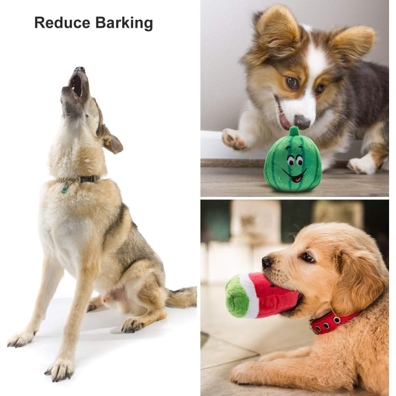 狗狗吱吱玩具，毛绒小型犬玩具，带发声器的填充狗玩具，12件套含收纳袋，适合中小型犬