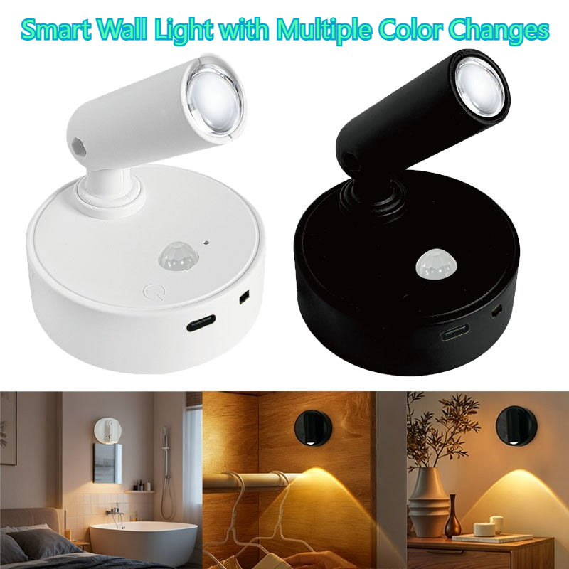 Smart ambiance sensor spotlight, no-wiring magnetic installation, living room accent wall ambiance light / bedroom bedside night light / hallway corridor sensor light / study room partial decorative light