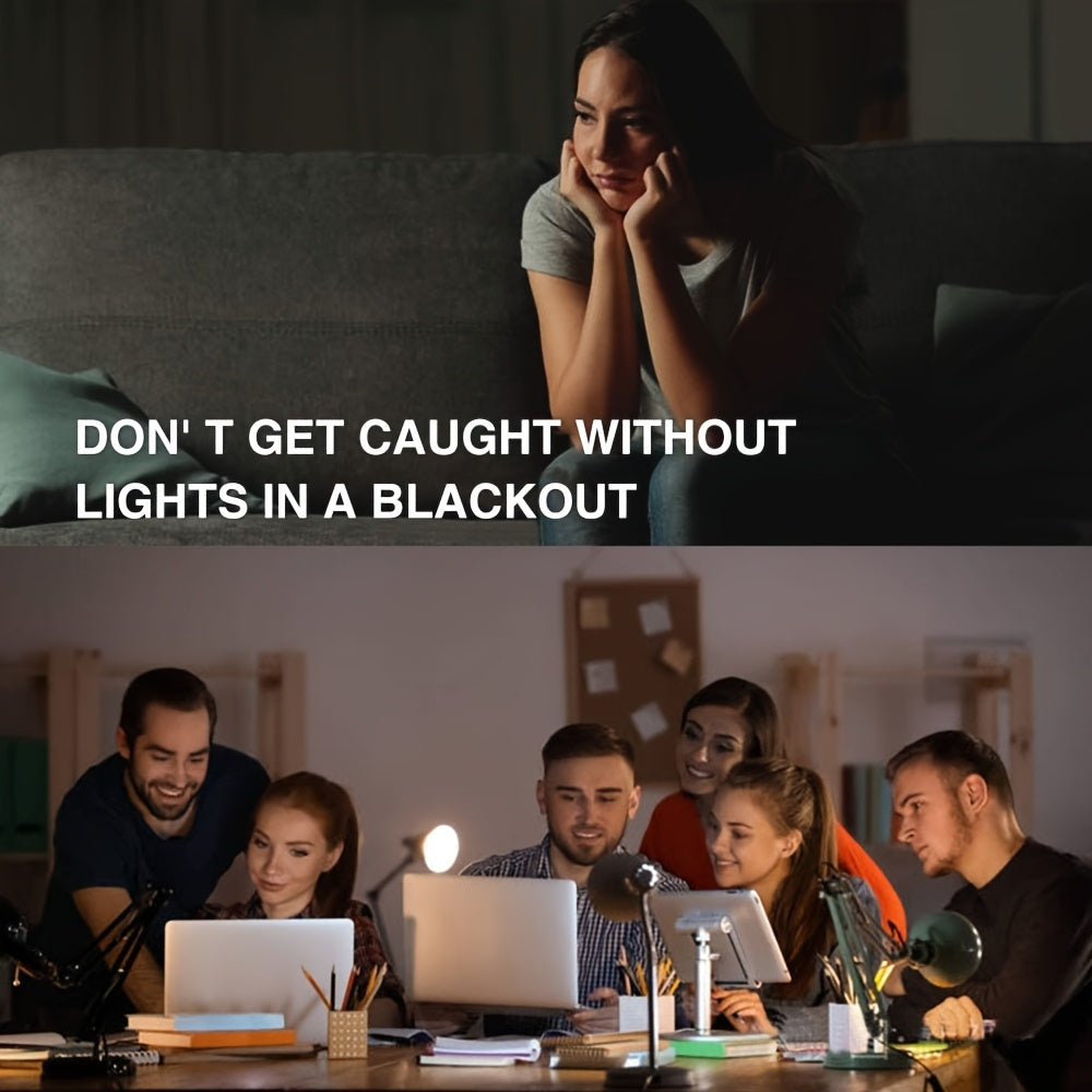 Rechargeable remote control timer bulb, backup battery bulb for wall lamps and desk lamps, emergency rechargeable bulb for non-hardwired fixtures, 3 color temperatures, dimmable, 36V and below