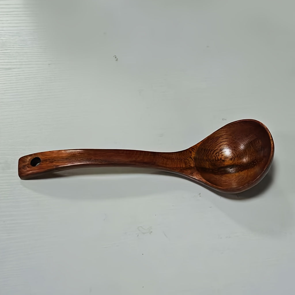 Wooden Kitchen Spoon | Non-Stick Pan Safe, Durable Wooden Handle, Perfect for Soup & Cooking