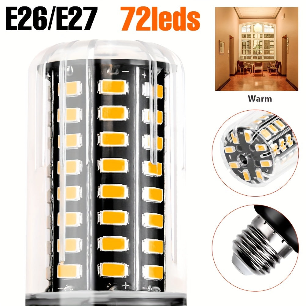 LED corn bulb E14 small screw base spotlight AC85-265V ceiling chandelier built-in bulb E27/E26 universal indoor bright eye-protection flicker-free candle light B22 home use 220V bedroom living room office study downlight 110V bathroom
