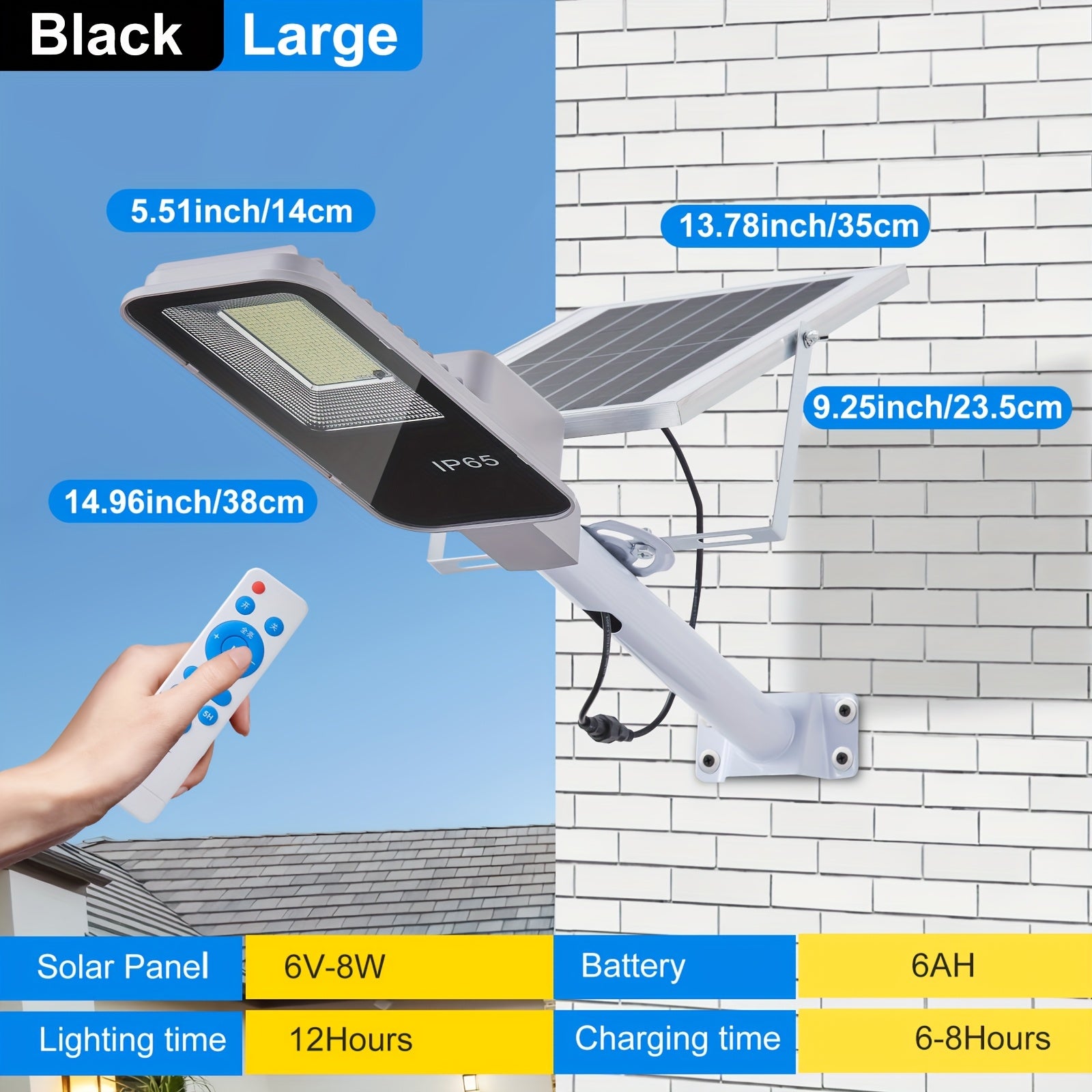4/2/1 Pack Solar Outdoor Street Light, 4-Level Adjustable Brightness Commercial Lighting, Large PV Panel LED Beads, Long-Lasting Illumination, Waterproof Design for Rain, Snow, and Cloudy Days, Timer 3/5/8 Hours
