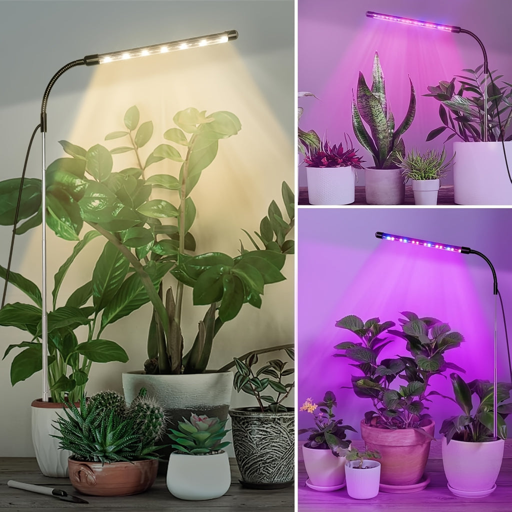 USB Mini 3-Color Plant Grow Light, 3/9/12H Timing Control, Ceiling Grow Light for Indoor Plant Cultivation, Dimmable Brightness, USB Interface Electronic Lamp, Computer Accessory