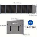 400W/200W/100W 可攜式太陽能板，可折疊太陽能毯，單晶高功率太陽能板，太陽能電池效率高達 23%，適用於戶外探險船用電站、花園、庭院、屋頂、露營 RV 太陽能發電機