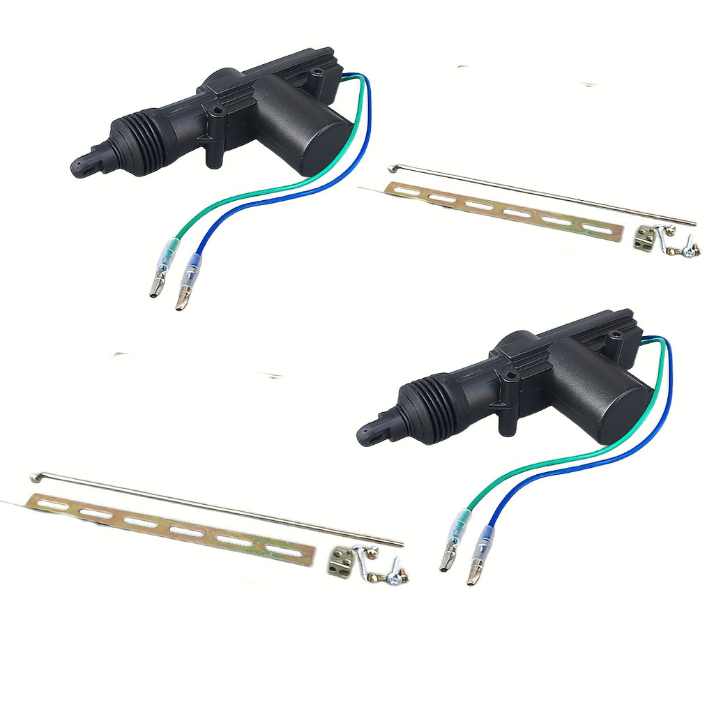 Car Central Lock Set (2 Pieces), with 2-Wire Motor, Compatible with 12V/24V Power System, Gun-Type Design, Battery Not Included